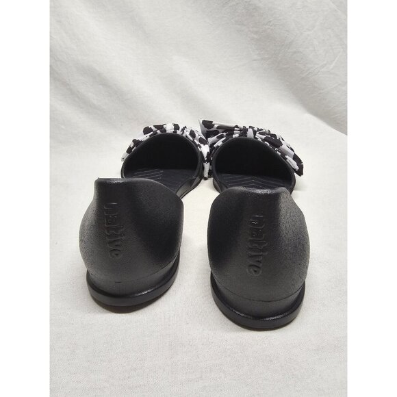 Native Beth Richards Audrey Bow Flats Pointed Toe Slip On Rubber Black Size 8 - Picture 7 of 9